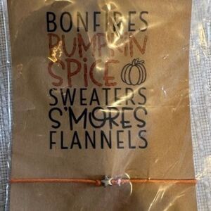 Bonfires Pumpkin Spice Wish Bracelet 4379   NWT Boutique